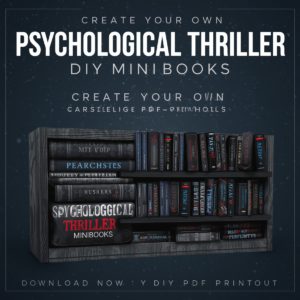 Psychological Thriller DIY MiniBooks DIGITAL PDF Printout